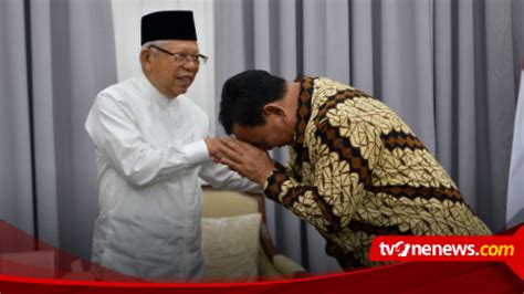 Begini Momen Saat Prabowo Subianto Silaturahmi Lebaran Ke Maruf Amin