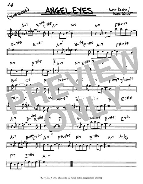 Angel Eyes Sheet Music Direct