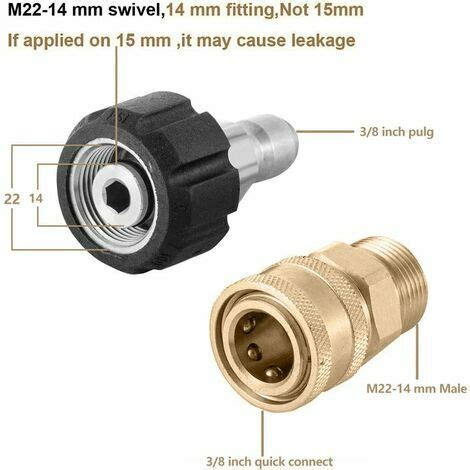 Hochdruckreiniger Adapter M Schnellkupplungen Er Pack