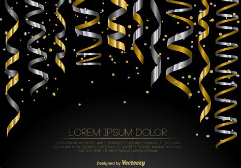 Vector Set Of Gold And Silver Streamers 161076 Vector Art At Vecteezy