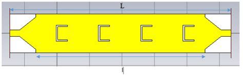 C Shaped Slot Based SIW LWA A Unit Cell And B Array Of 4 Unit