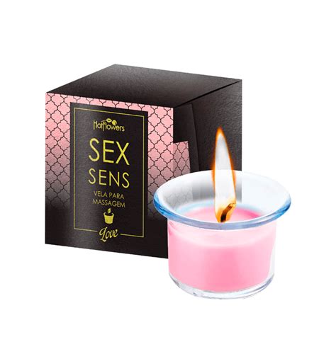 Vela Para Massagem Arom Tica Hot Flowers Sex Sens G Rosa