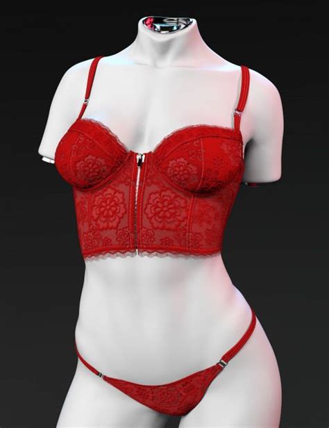 X Fashion Charming Lace Lingerie For Genesis 9 3d Models For Daz Studio And Poser