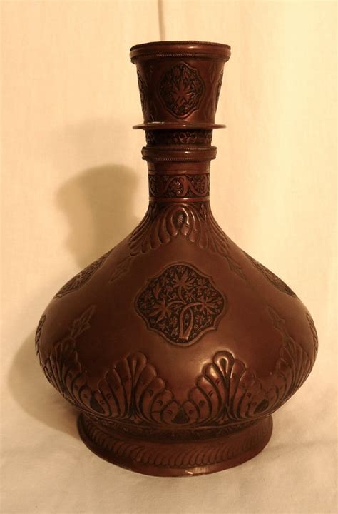 Large Antique Persian Copper Vase Extremely By Tuscaderoallsorts