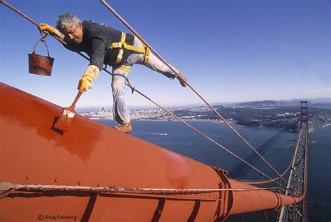 Painting the Golden Gate Bridge : pics