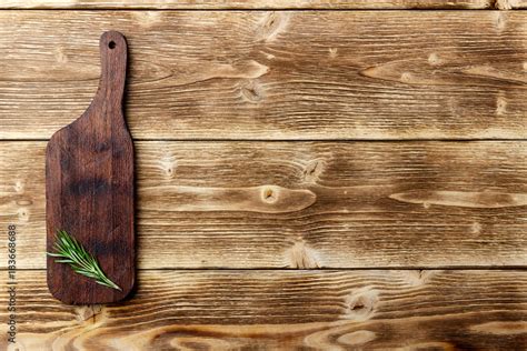 Vintage Cutting Board On Wooden Rustic Backgroundcooking Background