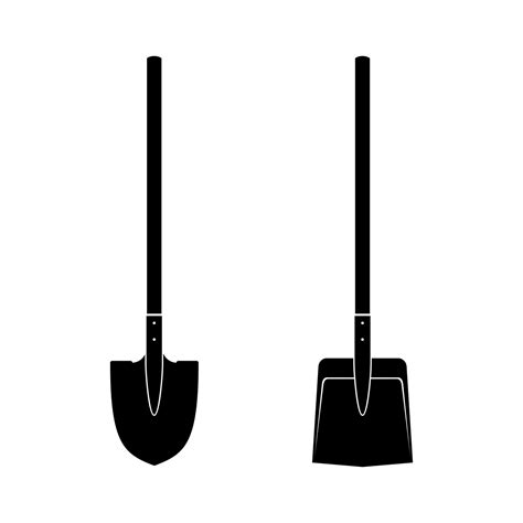 Shovel and spade icon isolated on white background. Work tool for ...