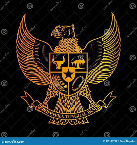 Indonesia Mascot Eagle Bird `garuda Pancasila` Symbol Heritage