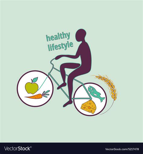 Healthy Lifestyle Symbol Royalty Free Vector Image