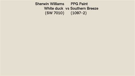 Sherwin Williams White Duck SW 7010 Vs PPG Paint Southern Breeze