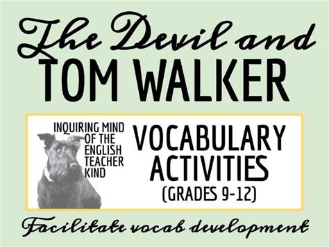 The Devil And Tom Walker By Washington Irving Vocabulary Games And