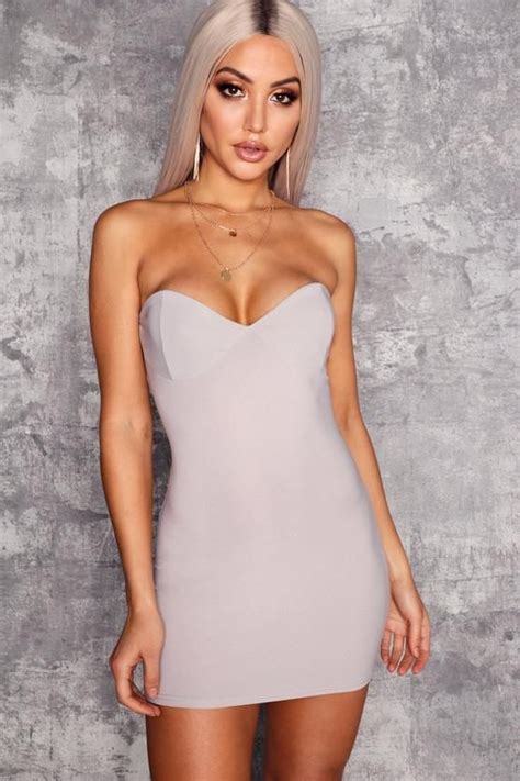 Arin Bandeau Bustier Bodycon Dress Bodycon Dress Boohoo Dresses