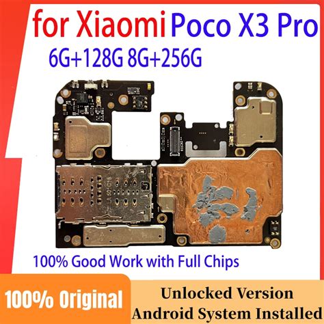 Original Unlocked Motherboard For Xiaomi Poco X3 Pro Mainboard 128GB