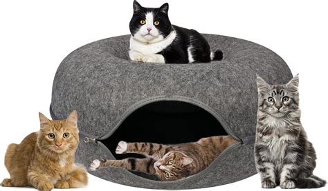 Amazon Cat Cave For Indoor Cats Large Cat Donut Cat Tunnel Bed