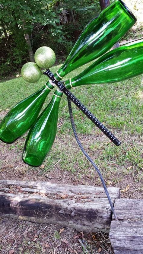 Wine Bottle Dragonfly Kk Garden With A Soul Pinterest Vin Och