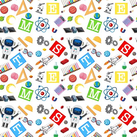 Colourful Stem Education Seamless Background 2978620 Vector Art At Vecteezy