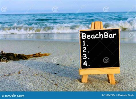 Beach Bar Menu List On A Blackboard Stock Photo Image Of Beach Menu