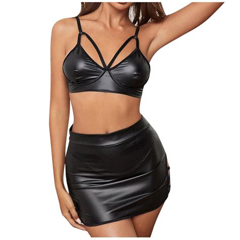 Wpawbk Women Patent Leather Lingerie Bodysuit Catsuit Cut Out Sexy