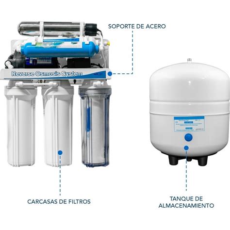 Filtro Osmosis Inversa Etapas Gpd Lampara Uv Equipo