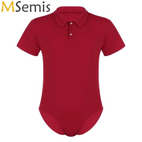 Mens Shirt Bodysuit For Diaper Lovers Adult Babies Lingerie Short