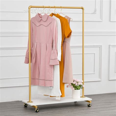 Amazon Bosuru Gold Pipe Clothing Racks Garment Rack With Shelves