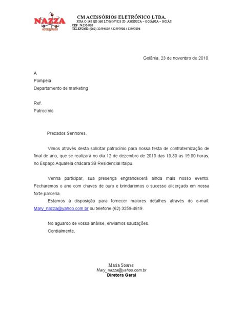 Carta Para Solicitar Patrocinio De Un Evento Mide