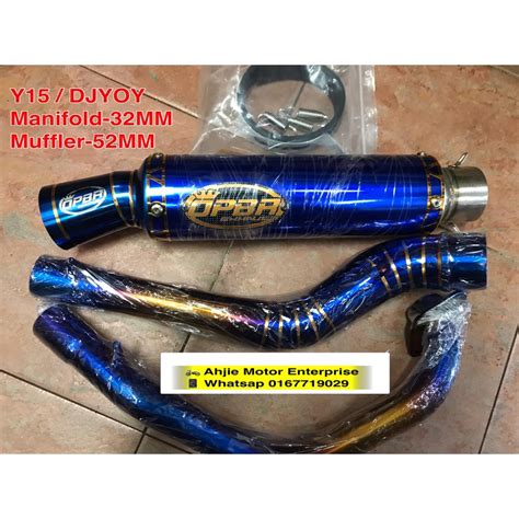 Y Lc Racing Exhaust Pipe Titanium Opbr Shopee Malaysia