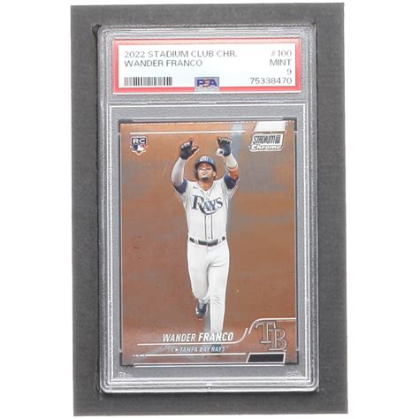 Wander Franco 2022 Stadium Club Chrome 100 RC PSA 9 Pristine Auction