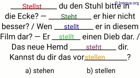 Setzen Sitzen Stellen Stehen Legen Liegen Akkusativ Dativ Auf