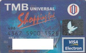 Bank Card Tmb Universal Shopping Card Thai Military Bank Thailandcol