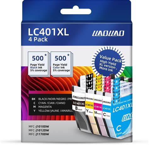 Linkdocs Lc401xl Ink Cartridges For Brother Printer