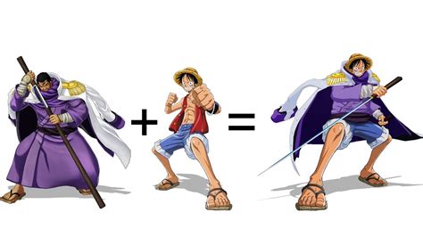 One Piece Characters Fusion Luffy Fujitora Anime Character Fusion Drawing Youtube