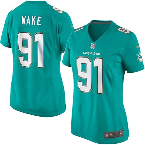 Women's Miami Dolphins Cameron Wake Nike Aqua Game Jersey