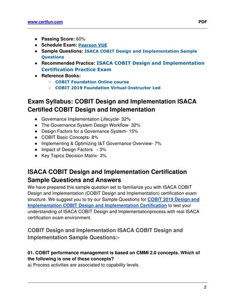 Ppt Isaca Cobit Design And Implementation Certification Exam Info