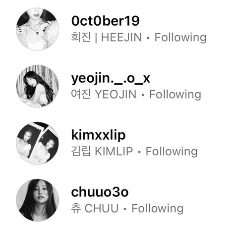 Loona Schedule On Twitter Loona Members With Black And White Profile