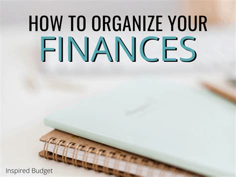 organize  finances featured image inspired budget