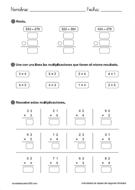 Cuaderno Repaso Para Grado De Primaria Segundo Trimestre Mundo