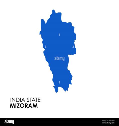 Mizoram Map Of Indian State Mizoram Map Vector Illustration Mizoram