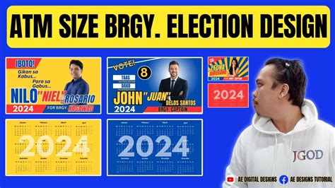 Atm Size Calendar 2024 Brgy Election Campaign Poster Design Canva Template Youtube