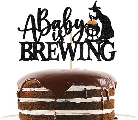 Amazon A Baby Is Brewing Cake Topper Halloween Baby Shower