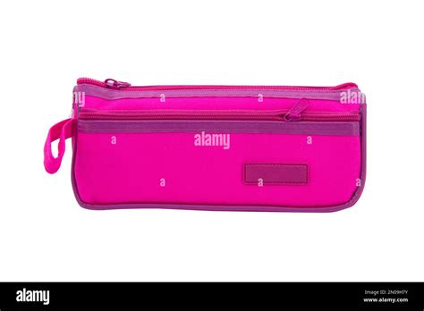 Long Pencil Pen Case Container Isolated On The White Background Stock