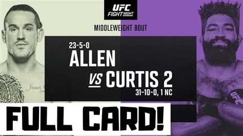 UFC Fight Night Allen Vs Curtis 2 Predictions Full Card Breakdown