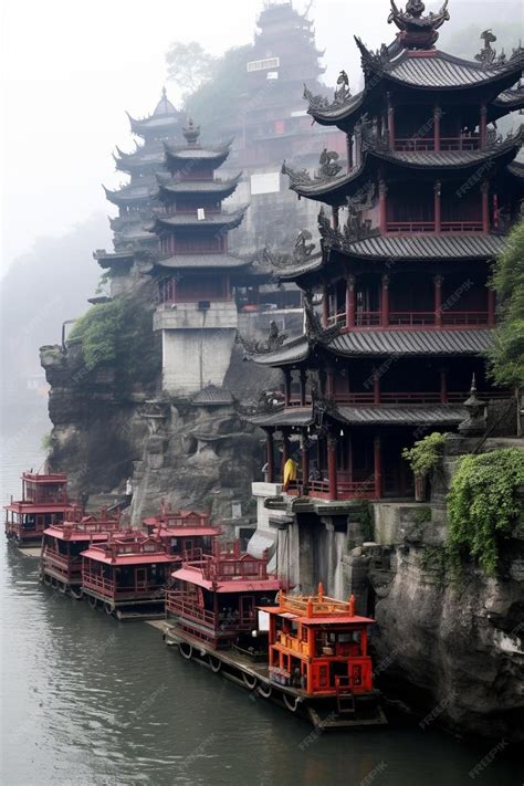 Premium AI Image | guizhou province anshun city dragon temple scenic area dragon palace water cave