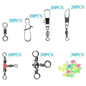 Shaddock Pcs Box Fishing Swivel Snaps Kit Include Ball Bearing