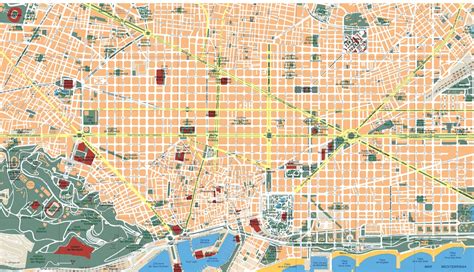 Barcelona Vector map. Eps Illustrator Map | Vector World Maps