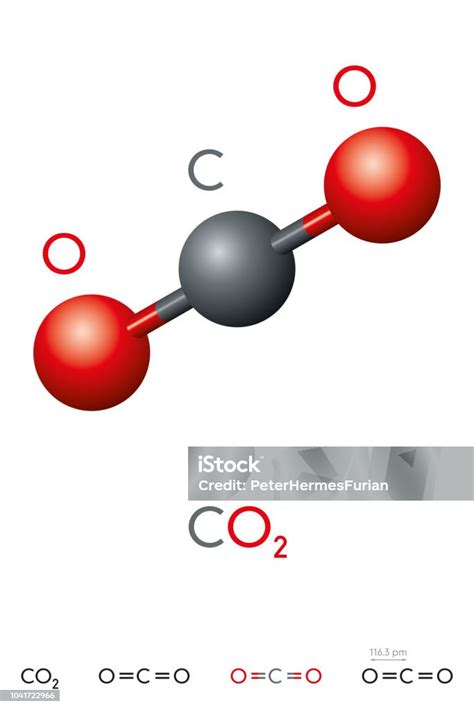 Karbon Dioksida Co2 Model Molekul Dan Formula Kimia Ilustrasi Stok Unduh Gambar Sekarang Istock