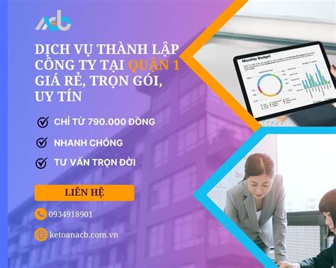 Dịch Vụ Thành Lập Công Ty Tại Quận 1 Giá Rẻ Trọn Gói Uy Tín Công Ty