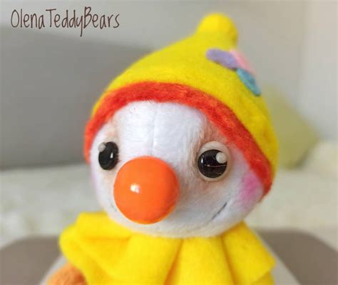 Soft Doll Clown Toy Handmade Plush Stuffed Doll Clown Etsy