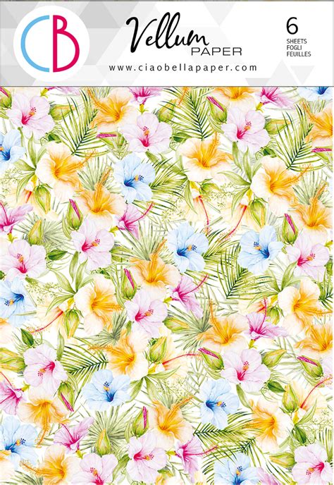 Ciao Bella CBV005 Vellum Summer Breeze Paper Patterns A4 6/Pkg