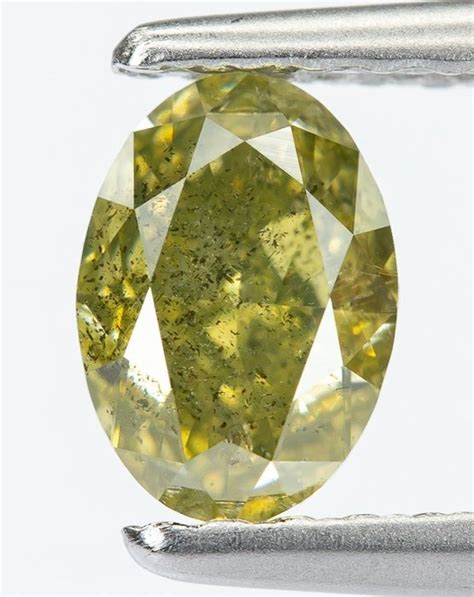 Diamond Ct Natural Fancy Yellowish Green I No Catawiki